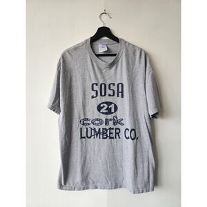Vintage Sosa‎ Shirt Mens XL MLB Baseball Lumber Co 21 Cork Humor Tennessee River